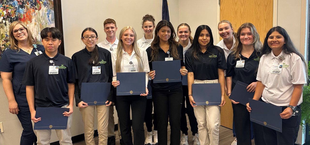 Carolina Pines Care Apprentice Program Participants pose with their certificates from the 2025 program